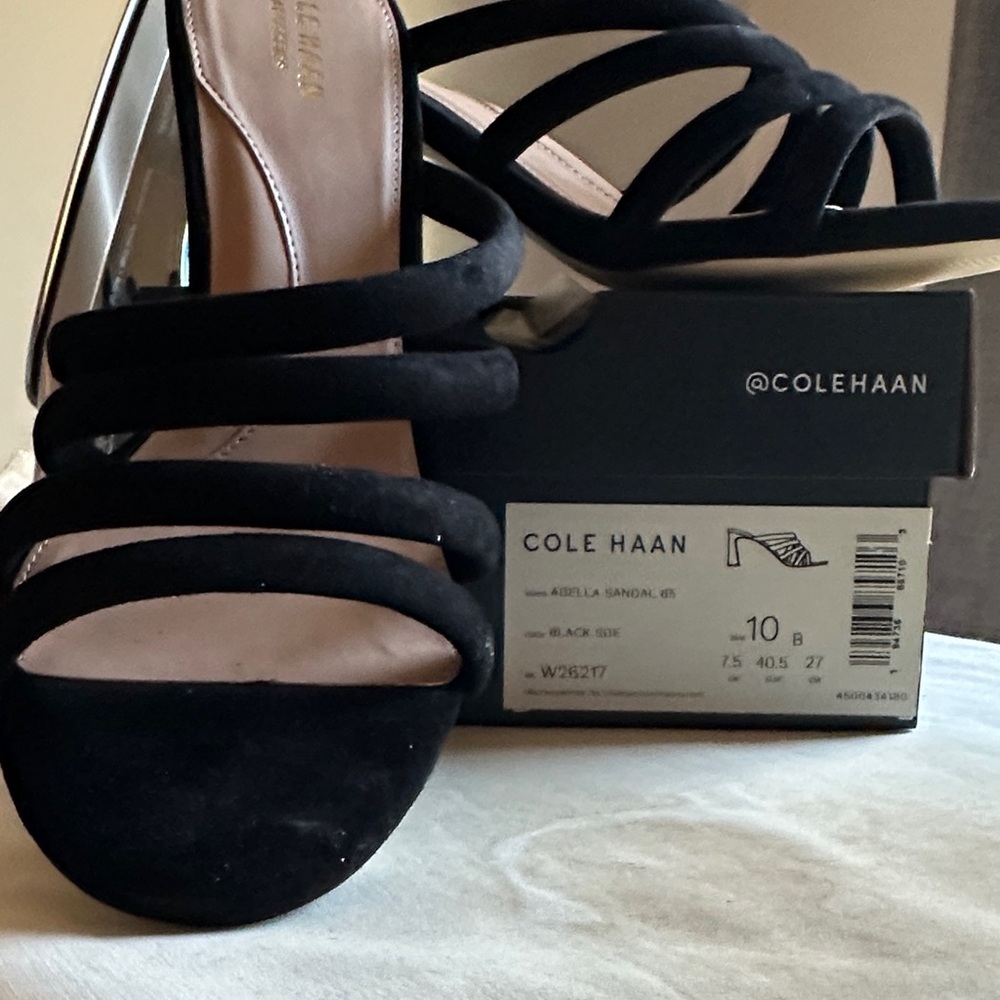 Cole Haan Black Strappy Heels